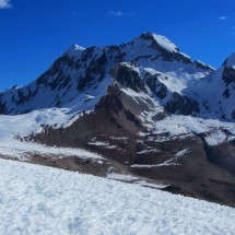 Majestic Nevado Solimana (6093 meters sea-level) seen from the way to Cerro Yana Sanca Grande